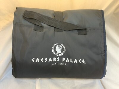 Vtg Caesars Palace Fold Up Stadium Blanket Carrying Handles