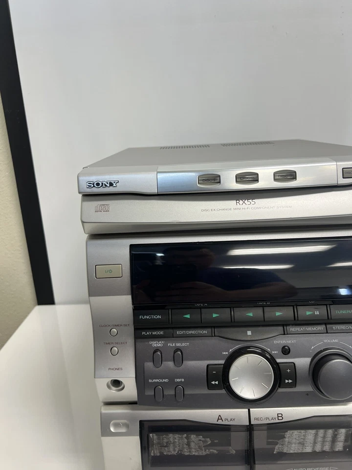 Sony HCD-RX55 Disc Ex-Change 3-CD & TAPE Mini Hi-Fi Component System, Read Desc - Image 2 of 4