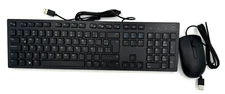 Genuine Dell Wired Spanish Keyboard Mouse Assembly Set KB216t MS116t 1KMDJ New
