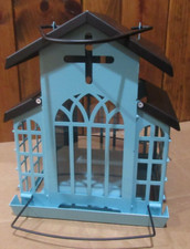 Metal Bird Feeder with 3 Mesh Side Cages - Large Capacity Outdoor Hanging Feeder