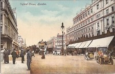 London, UNITED KINGDOM - Oxford Circus - old cars, double decker buses