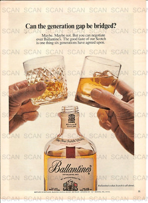 1969 Ballantine's  Blended Scotch Whisky Vintage Magazine Ad