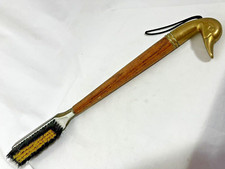 Vintage Brass Duck Head Shoe Brush 14" with Hanging Handle