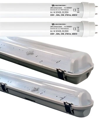 LDBS HEITRONIC LED Deckenleuchte Wandleuchte bis 7400 Lumen Werkstatt Garage Keller Lampe Licht