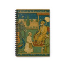 Spiral Notebook Student Journal Vintage Style Art Mughal Emperor  s Court