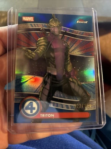 2026 Topps Marvel Finest Fantastic Four Triton Negative Zone Blue Refractor /150