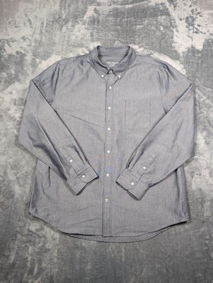 Mack Weldon Shirt Mens XL Gray Button Down Long Sleeve Classic Casual Comfort