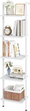 Ladder Shelf 5-Tier Wood Wall Mounted Ladder Bookshelf