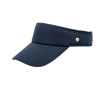 Mütze Sonnenschild größenverstellbar Cotton Twill Crown line Baumwolle Blau