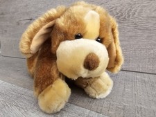 Toys R Us Animal Alley Darby Big Ears Stuffed Plush Puppy Dog Tan Brown Lovey