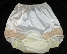 Custom Hi Domed Moon Gusset Latex Lined Brief Panties Sz 7 sanitary nylon