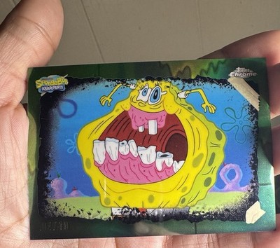 NUMBERED Topps Chrome Spongebob Gross Out Face Freeze #GO-10 GROSS OUT 04/10 SP