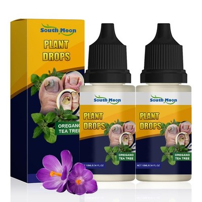 Plant Drops for Nails, Oregano Oil Drops for Nail Care Safely 0.34 Fl.Oz (2PCS).