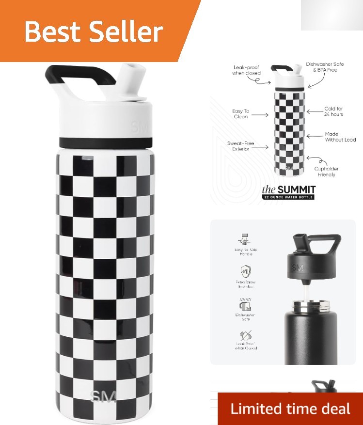 With Bpa-free Straw Lid - 22oz Check Mate