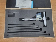 MITUTOYO 0 - 6 " DIGITAL DEPTH GAGE MICROMETER  .00005" NO 329