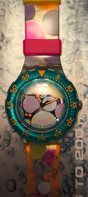 Vintage Swatch Scuba SEA GRAPES SDK105 Uhr Neu & Originalverpackt