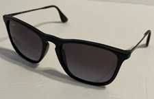 Ray-Ban "Chris" Sunglasses Matte Black Rubberized Gradient RB4187 622/8G