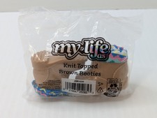 My Life As - Accessories for 18" Dolls Knit Topped Brown Booties - Brand New