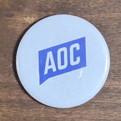 AOC For Congress Button. 2.25inches