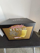 Deluxe Old Bingo Set Metal Cage Wooden Balls Set Game Complete - EXCELLENT 