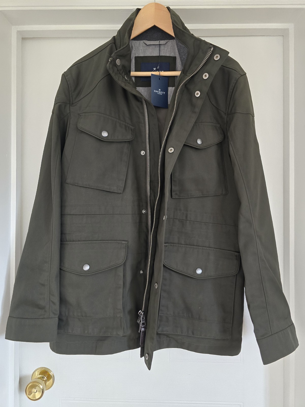 Hackett London Mens Velospeed  Jacket  Size  M Hunter Green