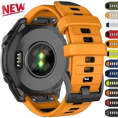 For Garmin Fenix 8 E 7 7X 6 6X Pro 3HR 5 5X Quick Fit Watch Band Silicone Strap