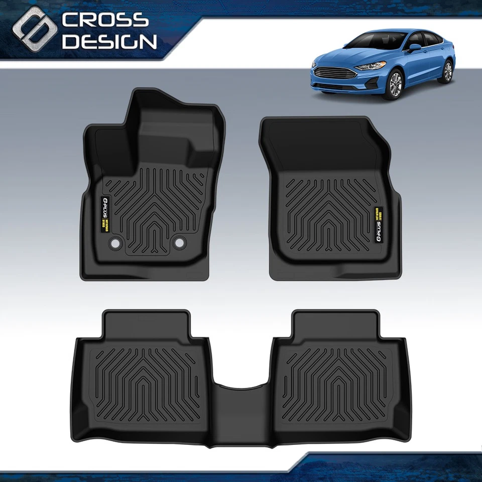 Alfombrillas 3D aptas para Ford Fusion Lincoln MKZ 2017-2020 TPE revestimientos para todo tipo de clima Foto 2 de 4