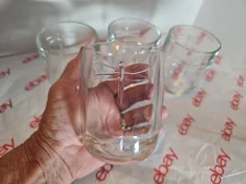 LA ROCHERE Beautiful 4" DRAGON FLY Double Old Glass Low Ball Set Of 4 France