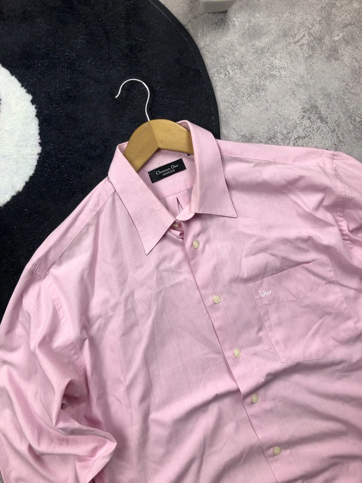 Cristian Dior Monsieur Luxury Mini Logo Minimalistic Shirt - Image 4 of 4