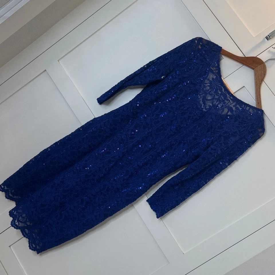 Blue Lace Dress with sequence size 12 - Image 3 of 4