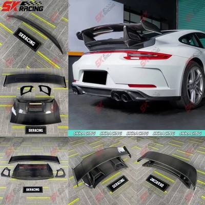 Unpainted/Carbon Fiber Rear Trunk Spoiler Wing Fits Porsche 911 991 Carrera 13+