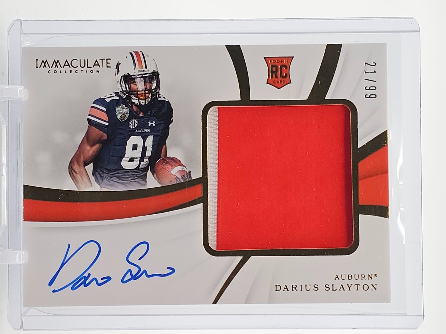 Darius Slayton Panini Immaculate Collection Collegiate #147 Autograph Patch