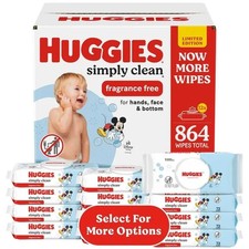 Huggies Simply Clean Unscented Baby Wipes