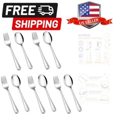 Toddler Utensils, 10-Piece Stainless Steel Toddler Silverware Sets Includes S...