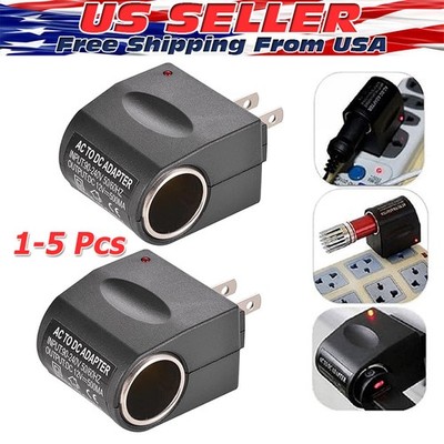 100-240V AC To 12V DC Car Cigarette Lighter Socket Power Adapter Converter LOT