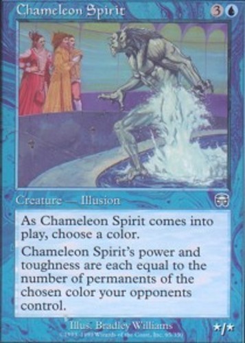 MTG - Chameleon Spirit - Mercadian Masques - NM, English Magic FLAT RATE SHIP