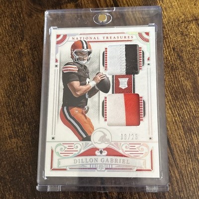 2025 Panini National Treasures Dillon Gabriel Dual Patch RC 08/25 SHARP
