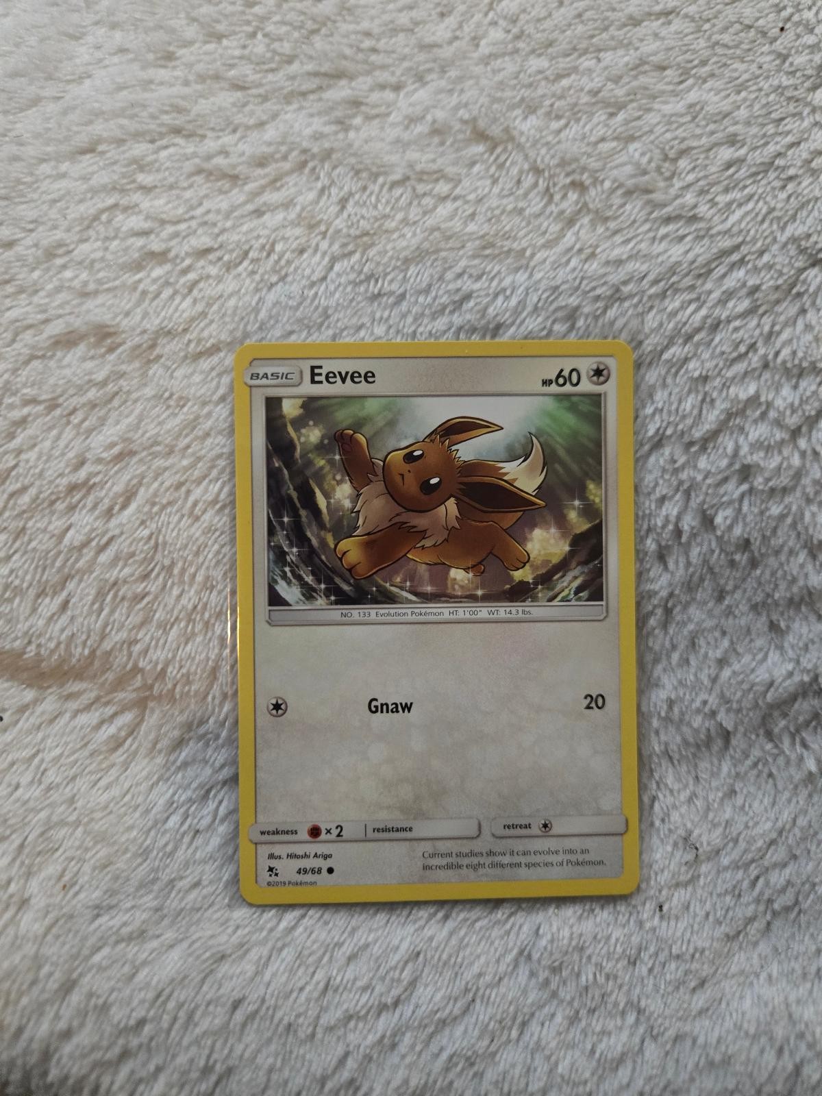 Eevee 49/68 Common Hidden Fates Pokemon Near Mint