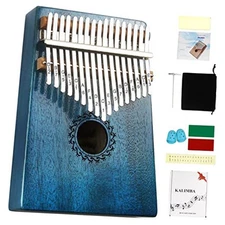  Kalimba 17 Key Thumb Piano with Mahogany Wood Portable Mbira Finger Piano 