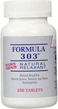 Dee Cee Labs Formula 303 Maximum Strength All-Natural Relaxant Tablets, 250...