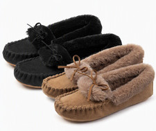 RockDove Naomi Women's Slippers Memory Foam Faux Fur Moccasins Pick Size Color