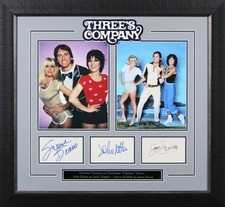Three's Company Ritter, Sommers & Dewitt Signed Framed Display BAS #AD04918