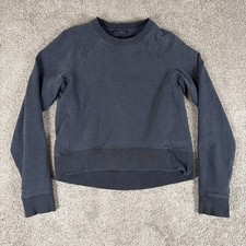 Lululemon Sweatshirt Womens 2 Navy Blue Cropped Crewneck Pullover Athleisure