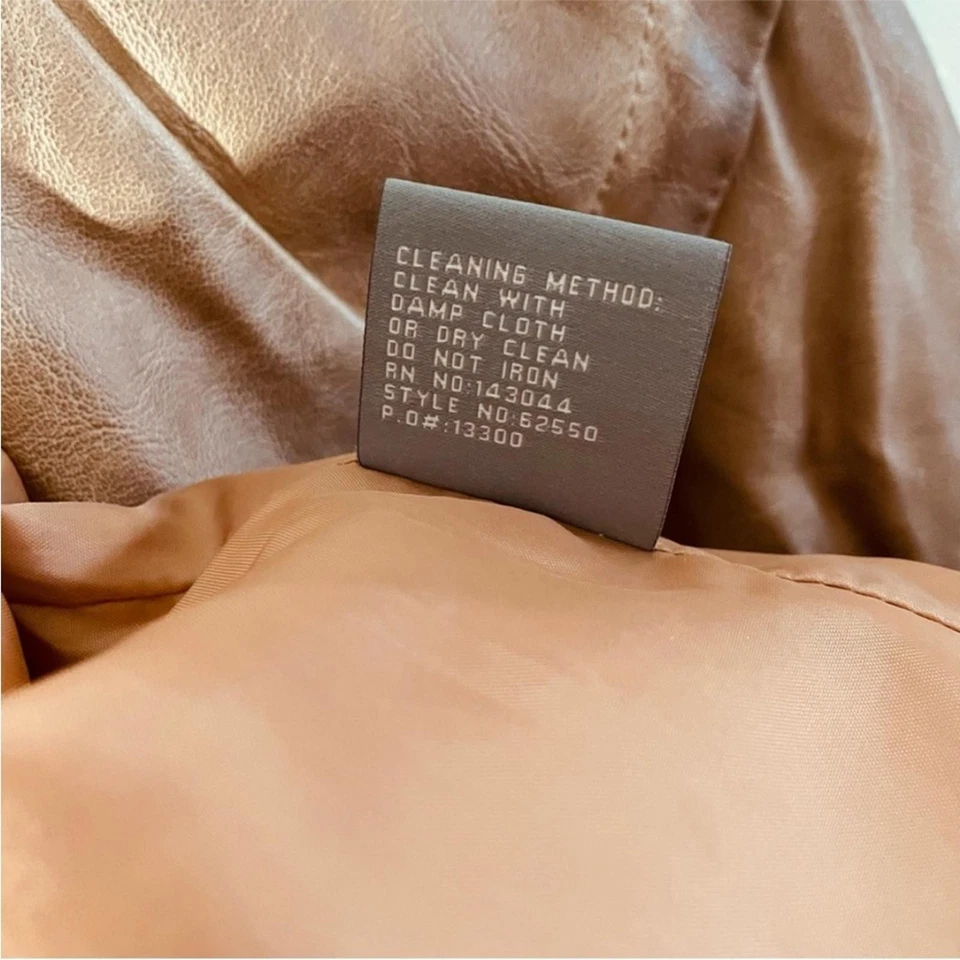 🏍️ Edgy Chic: Chaqueta de Moto Asimétrica Bagatelle Coñac Talla S Foto 4 de 4