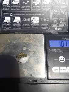 Natural GOLD Nugget: BEARING Quartz -Raw Gold Genuine Mineral 1.81 Gr NV USA