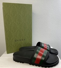 Gucci Slide Web Sandals Mens US10 UK9 Green/R...