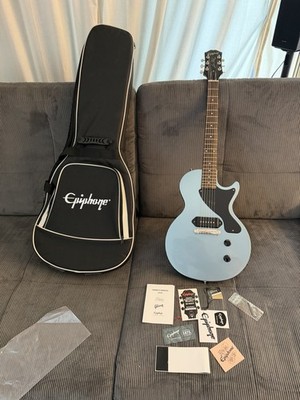 Epiphone Les Paul Junior Pelham Blue E-Gitarre Mahagoni Korpus