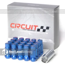 Circuit Performance CP50 Long Closed End Lug Nuts 12x1.5 Blue Fits Chevy GMC
