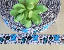 7/8" 1 YD Healthcare Hero Grosgrain Ribbon Nurse Doctor CMA Scrubs Stethoscope