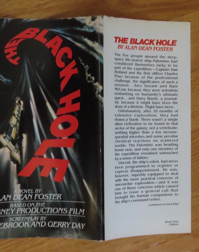 1979 Walt Disney THE BLACK HOLE Novel by ALAN DEAN FOSTER Book Club Edition - Picture 4 of 4